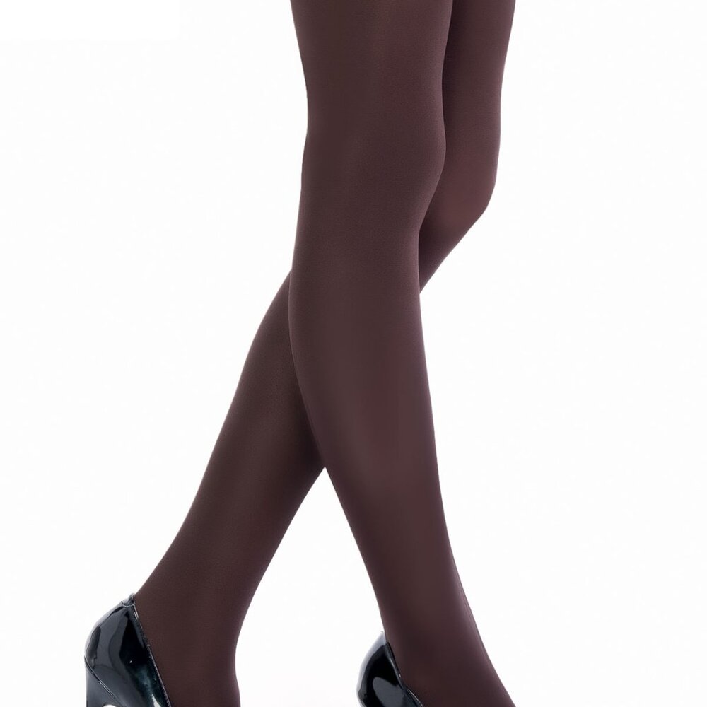 Micro 100 Den Thick Shiny Pantyhose Brown